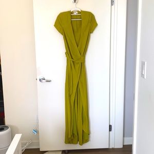 LPA Kian Dress Green Revolve Wrap Dress
